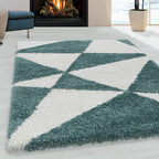 High pile floor rug - Tuggy Blue