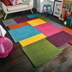 Abstract floor rug - Stracto Collage Multicolor