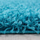 Round high-pile floor rug - Sade Turquoise