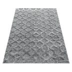 Scandinavian floor rug - Pitea Tile Grey