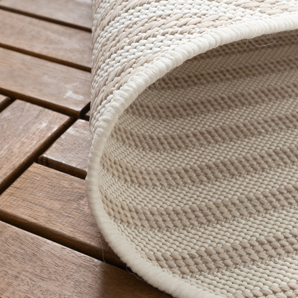 Outdoor Rug Capri Lines Beige Cream
