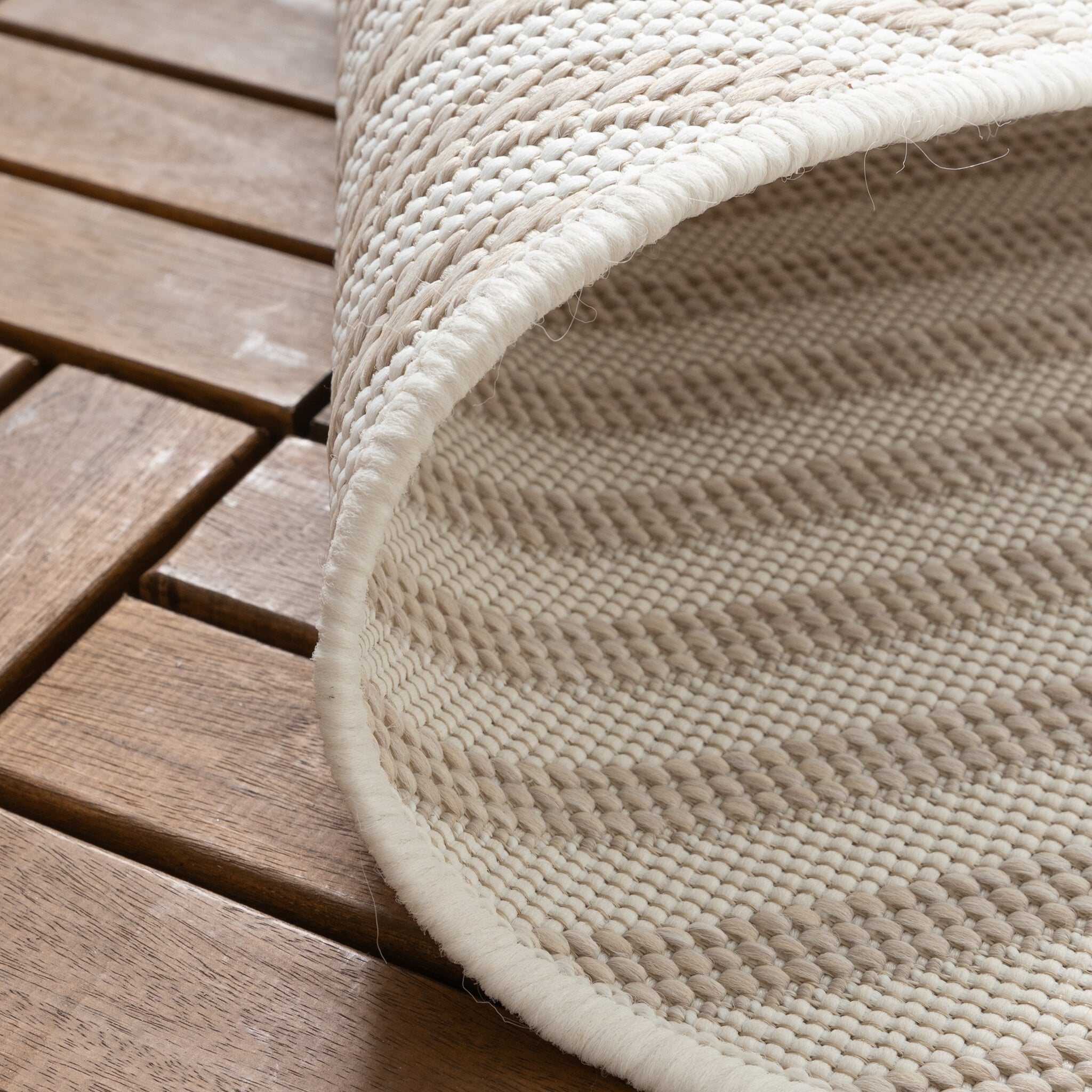 Outdoor Rug Capri Lines Beige Cream