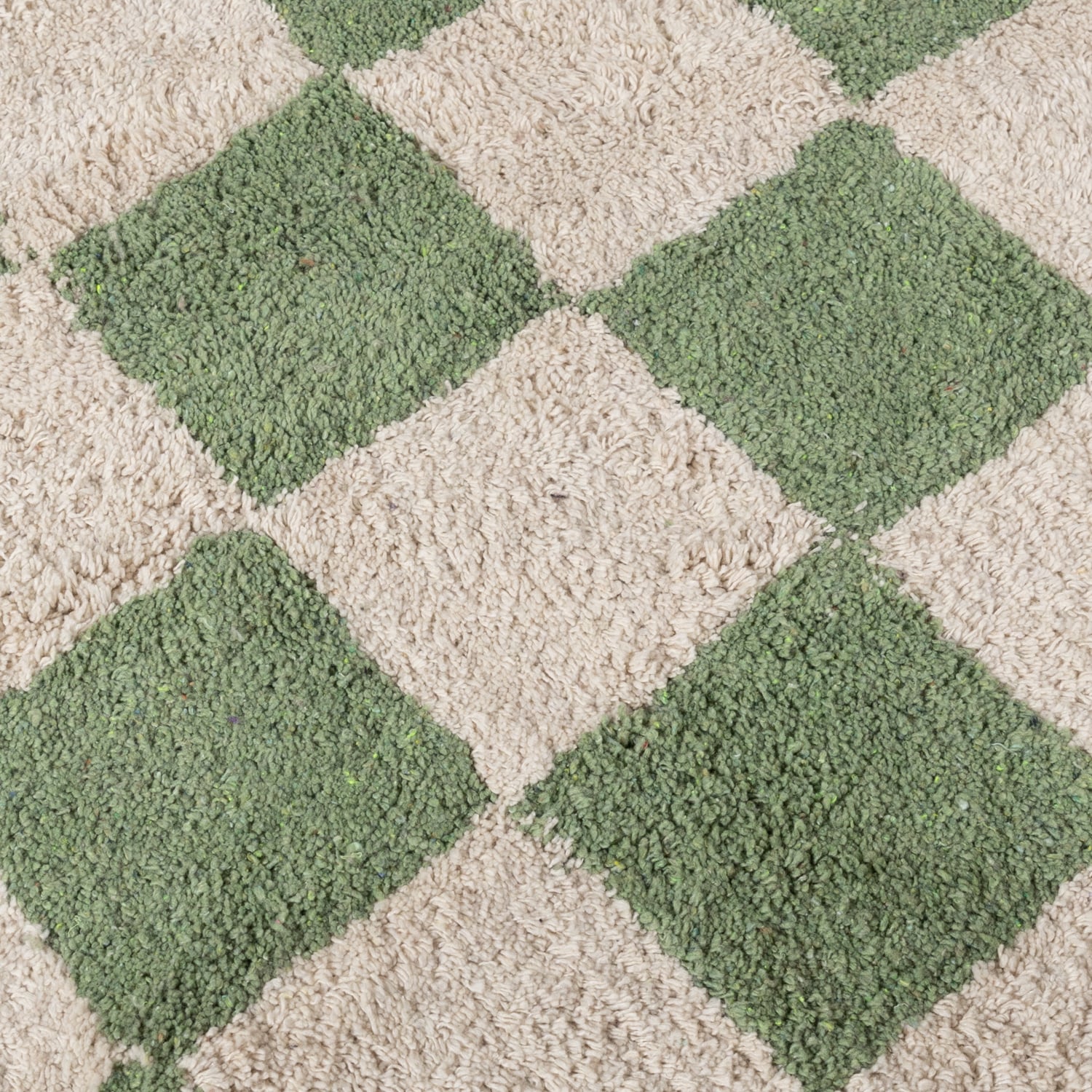 Round Retro Rug - Gambit Green/White