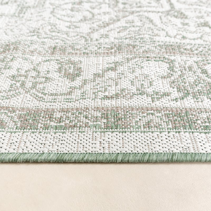 Vintage Outdoor Rug - Victoria Aztec Green