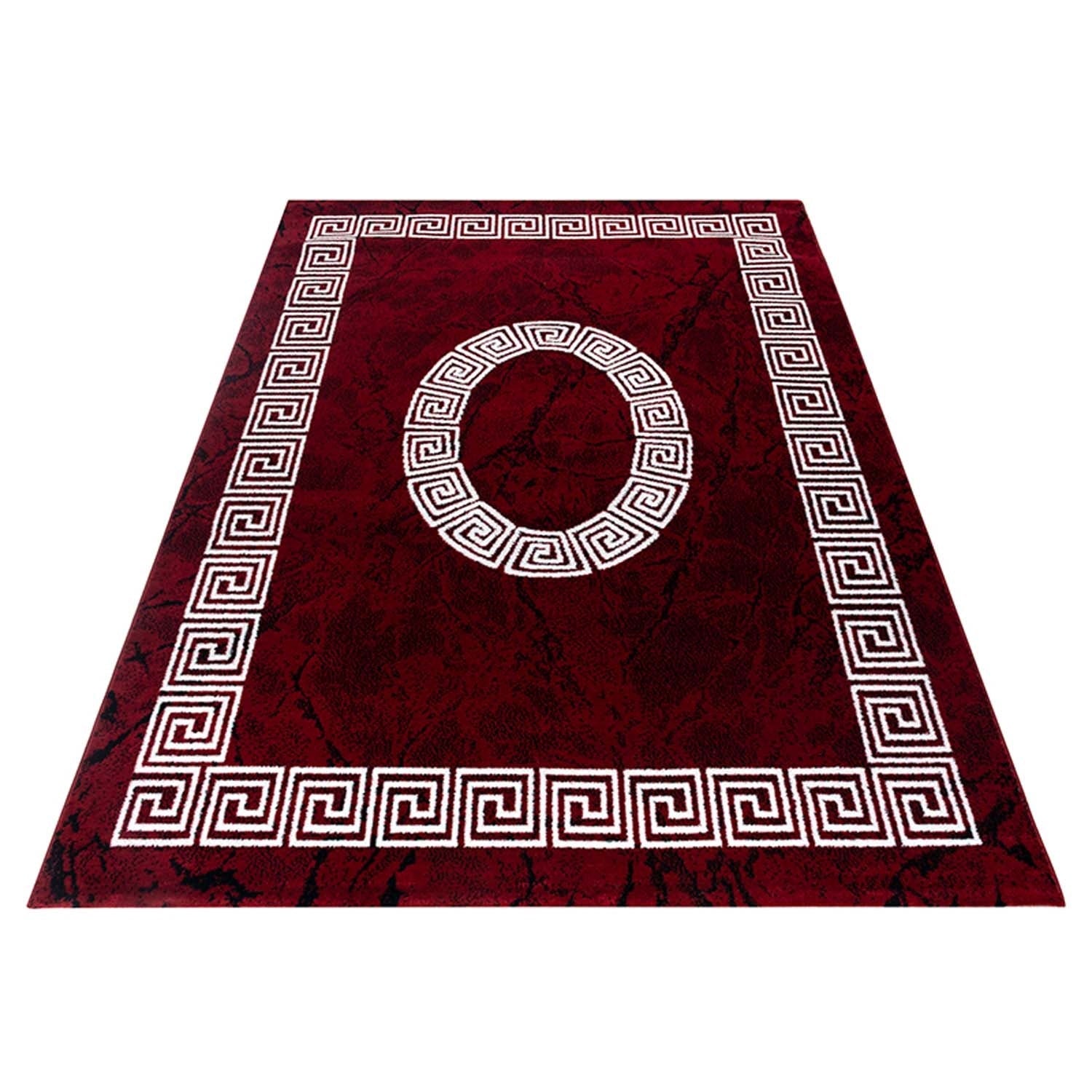 Modern floor rug - Plus Red 8009