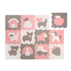 Foam puzzle mat - Sam Farm Pink