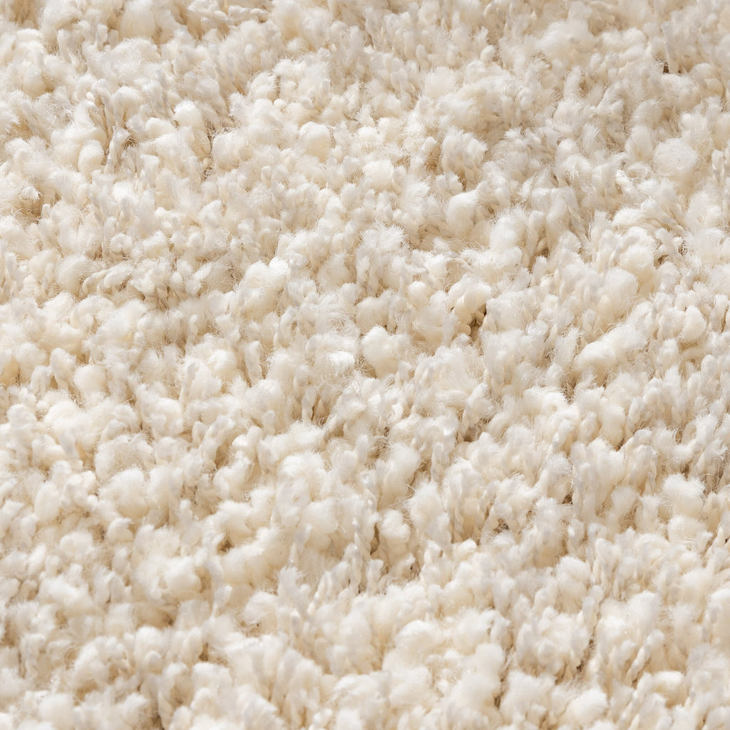 Round shaggy rug - Yves Cream