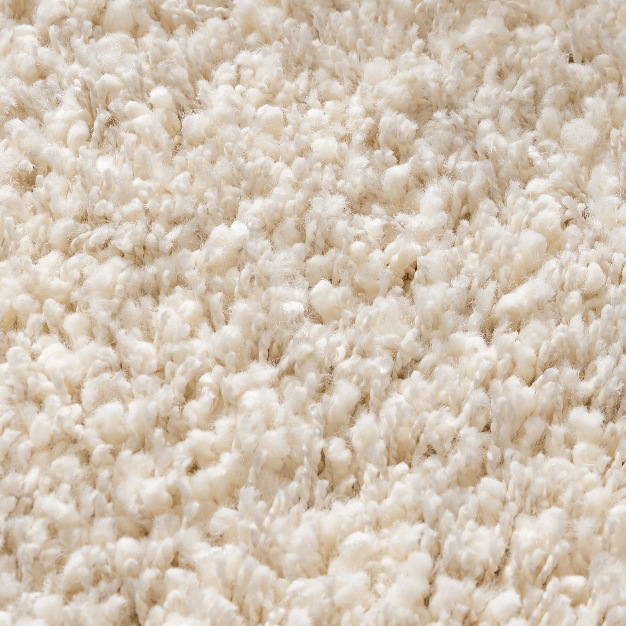 Round shaggy rug - Yves Cream