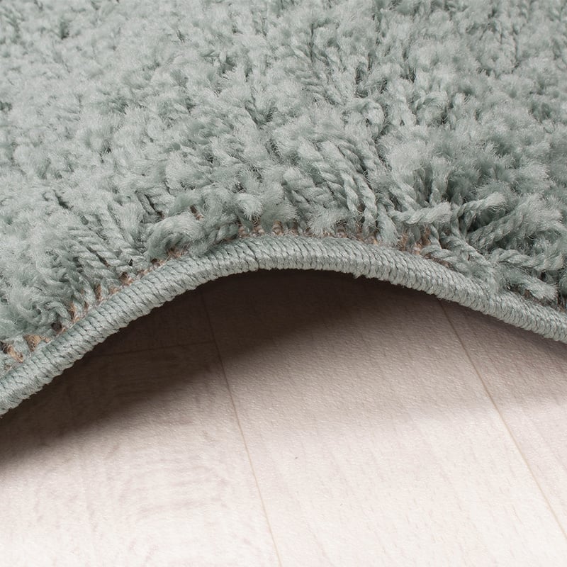 High Pile Rug - Solid Blue/Green