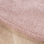 Soft round rug - Teddy Pink