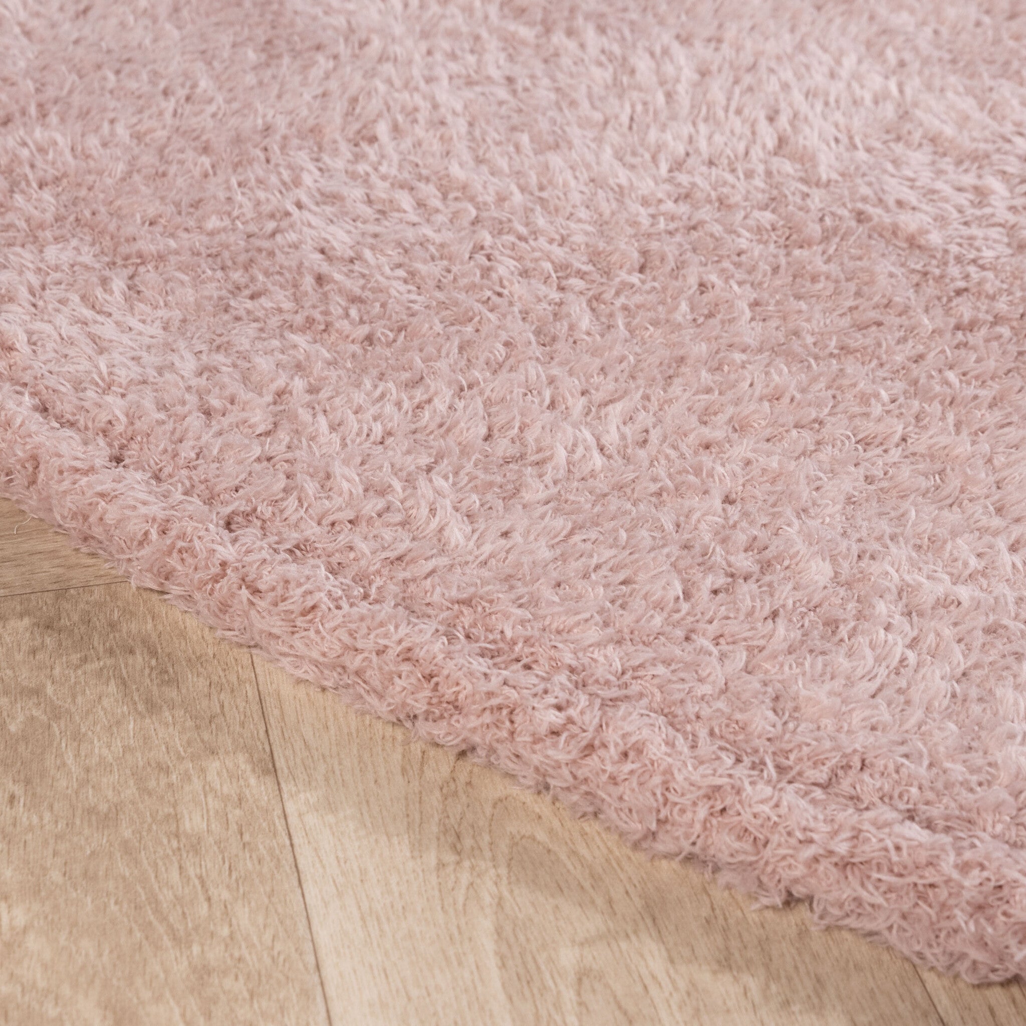 Soft round rug - Teddy Pink