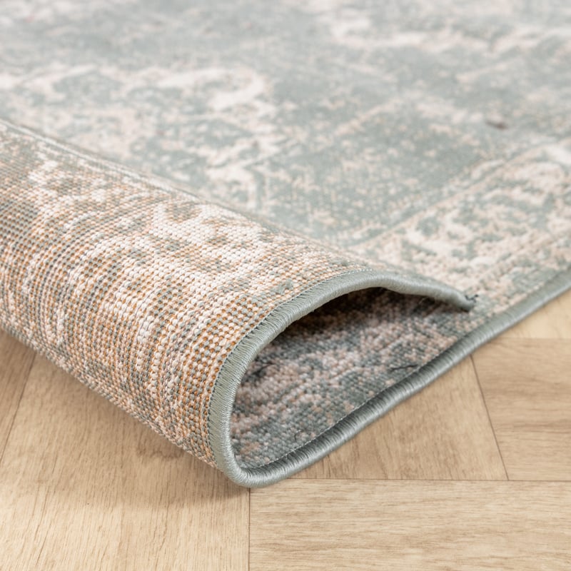 Vintage Runner Rug - Spring Medallion Green/Cream