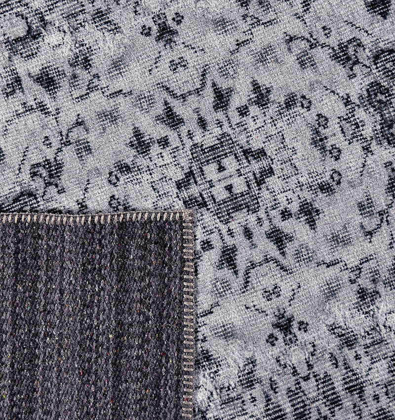 Vintage floor rug - Fae Noell Black/Grey