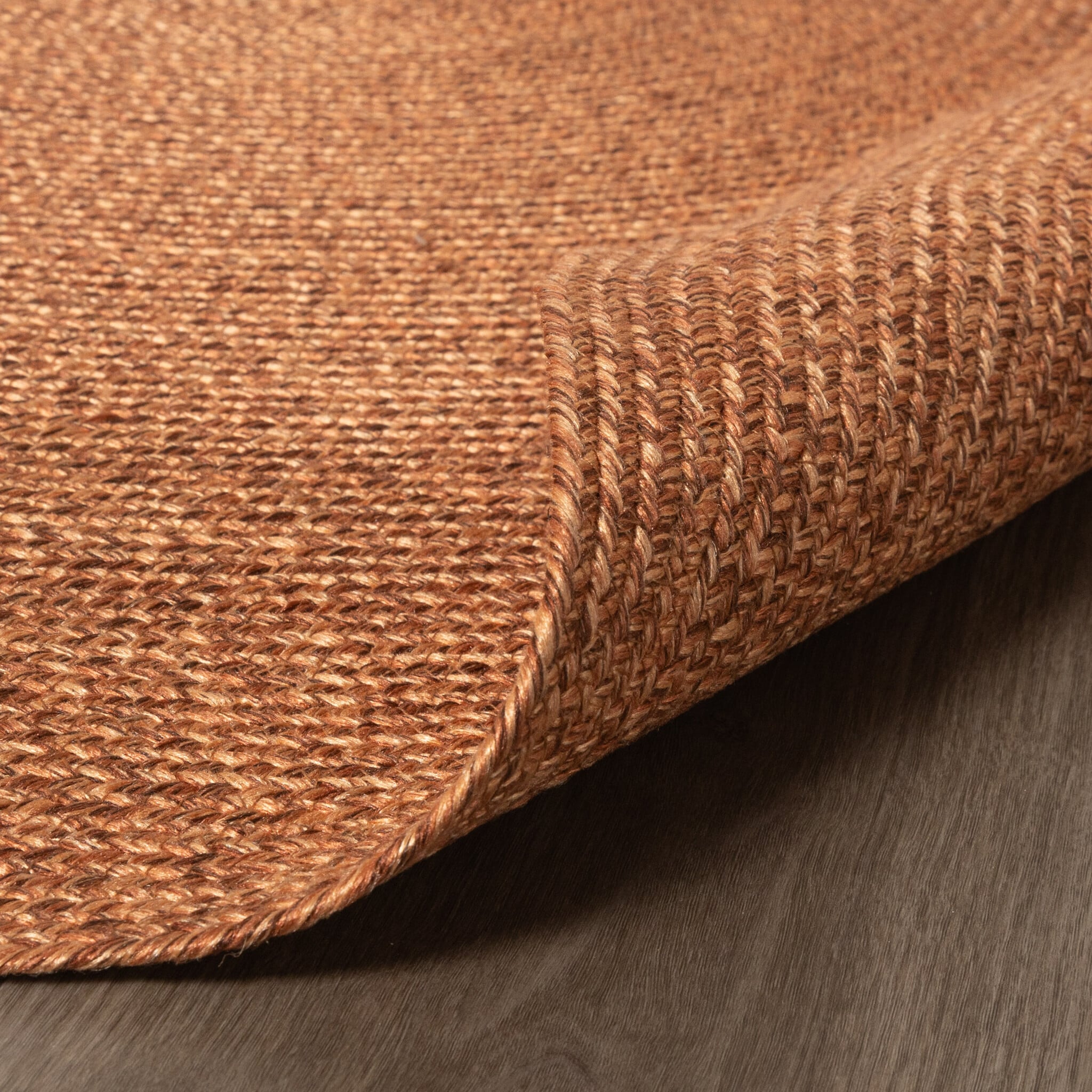 Round Indoor Outdoor Rug - Bali Terracotta
