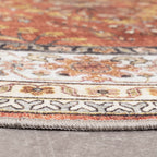 Round Vintage Outdoor Rug - Santo Flora Terra