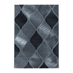 Modern Floor Rug - Streaky Path Black/Grey