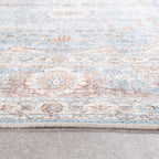 Indoor Outdoor Rug - Kairo Medallion Light Blue/Cream
