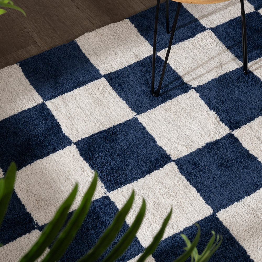 Checkerboard Rug - Blox Blue
