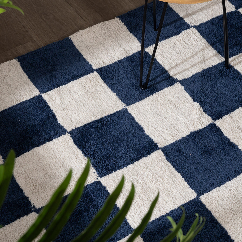 Checkerboard Rug - Blox Blue