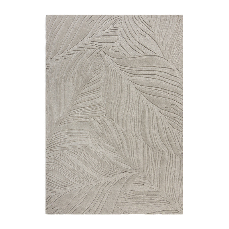 Modern floor rug - Solacio Leaves Grey