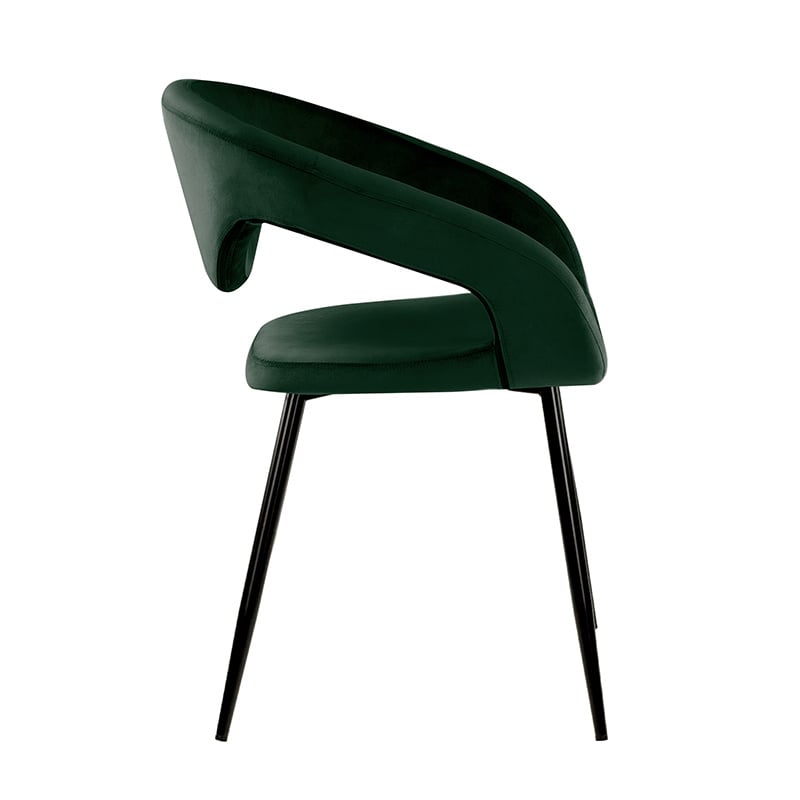 Velvet Dining Chair - Lenn Dark Green