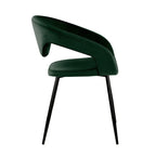 Velvet Dining Chair - Lenn Dark Green