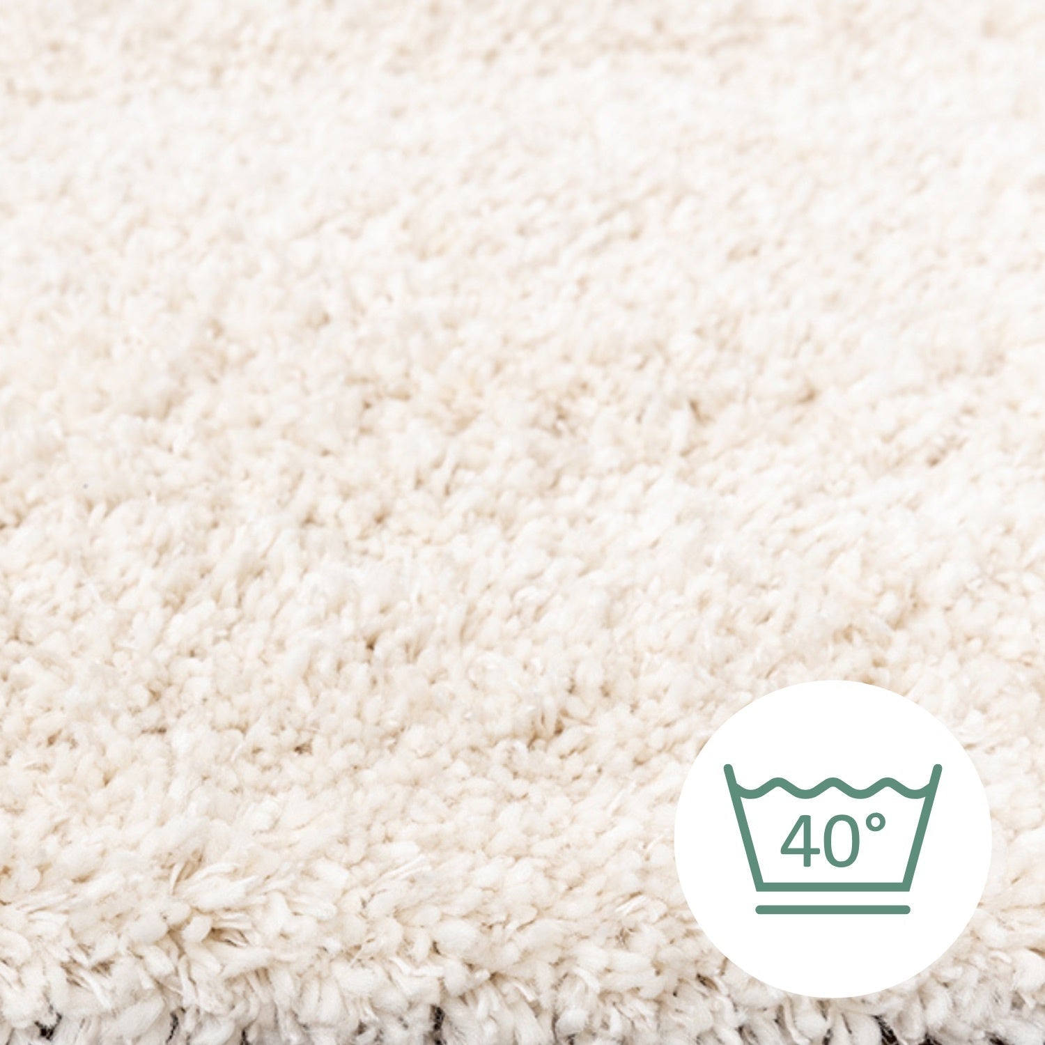 Washable High-Pile Rug - Tidy White