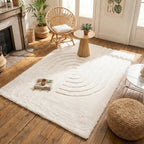 Soft High Pile Rug - Carvy Curves Cream