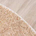 Round High Pile Rug - Glazy Cream