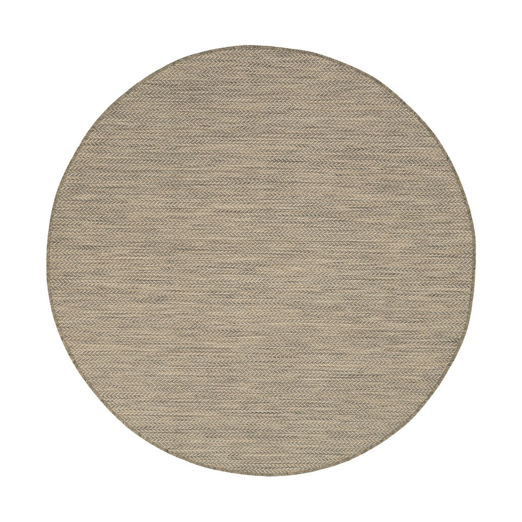 Round Outdoor Rug - Malta Arrow Natural