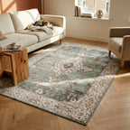 Vintage rug – Ember Medallion Green