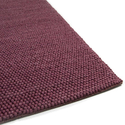 Wool floor rug - New Loop Burgundy/Red 319