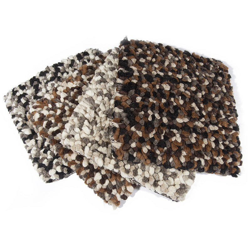 Wool floor rug - Halette Beige/Mottled