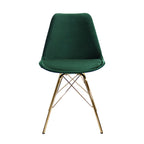 Chair Velvet Dark Green - Gold frame