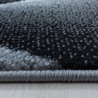 Modern floor rug - Streaky Lines Black
