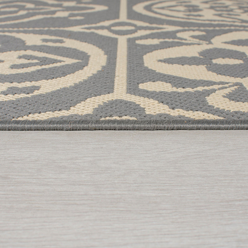 Retro balcony rug - Floreno Ostia Grey