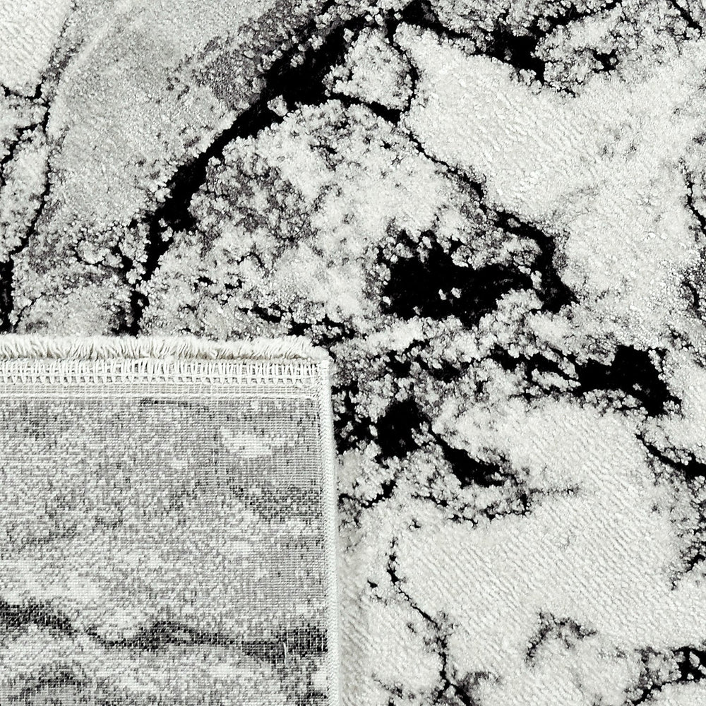 Soft Floor Rug - Olisa Black/White