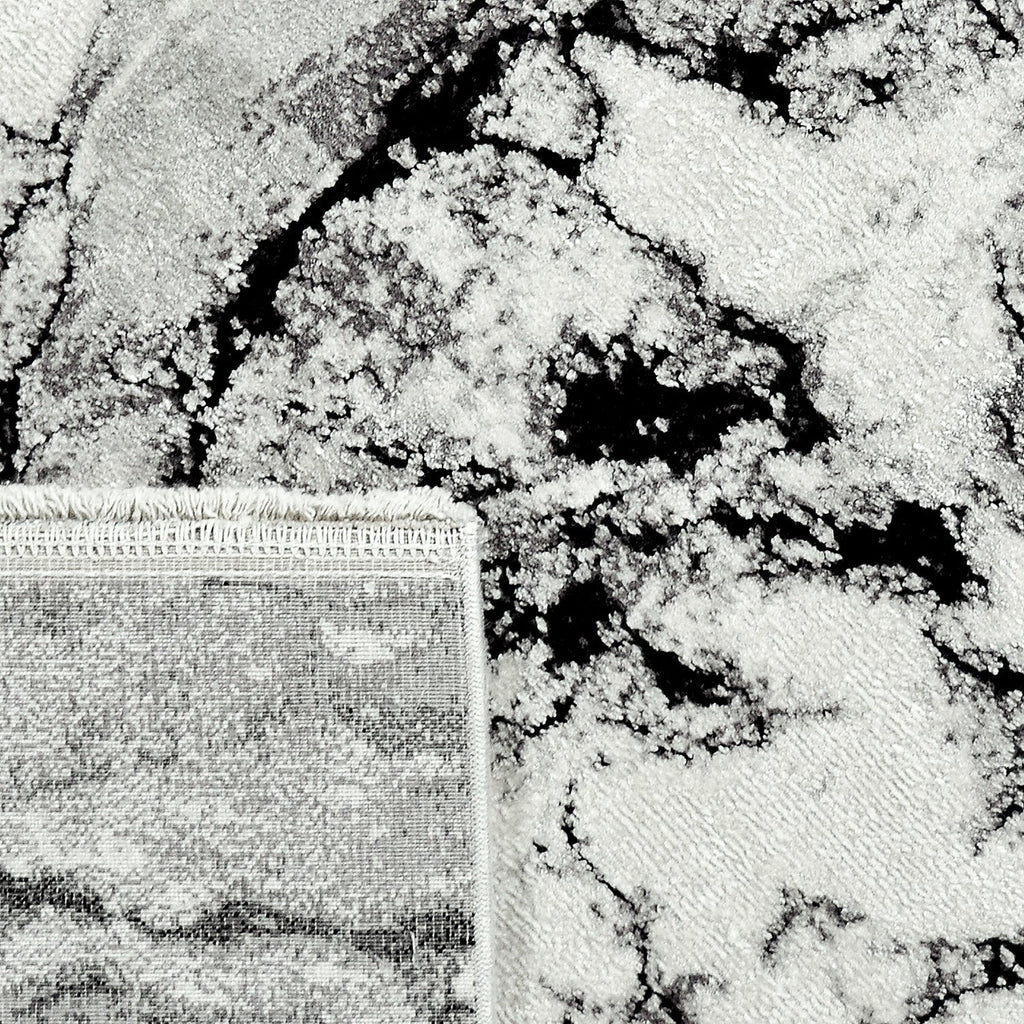 Soft Floor Rug - Olisa Black/White