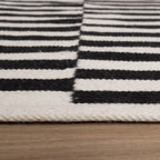 Striped Modern Rug - Dazzle Blocks Black/White