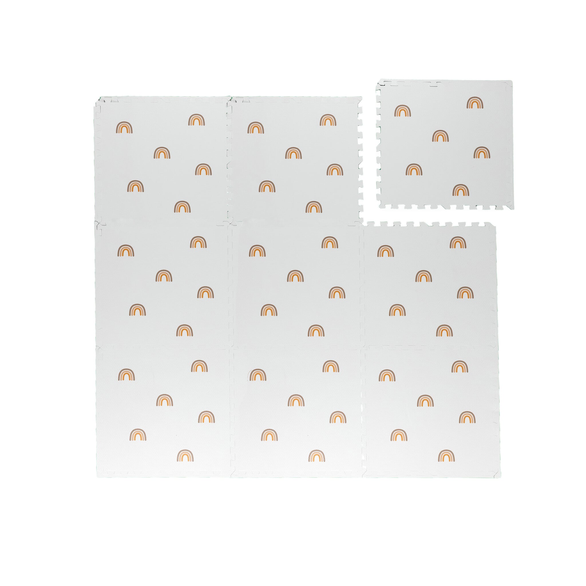 Foam puzzle mat - Alfie XL Rainbow White