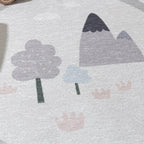 Car Play Rug - Rocky Ride White