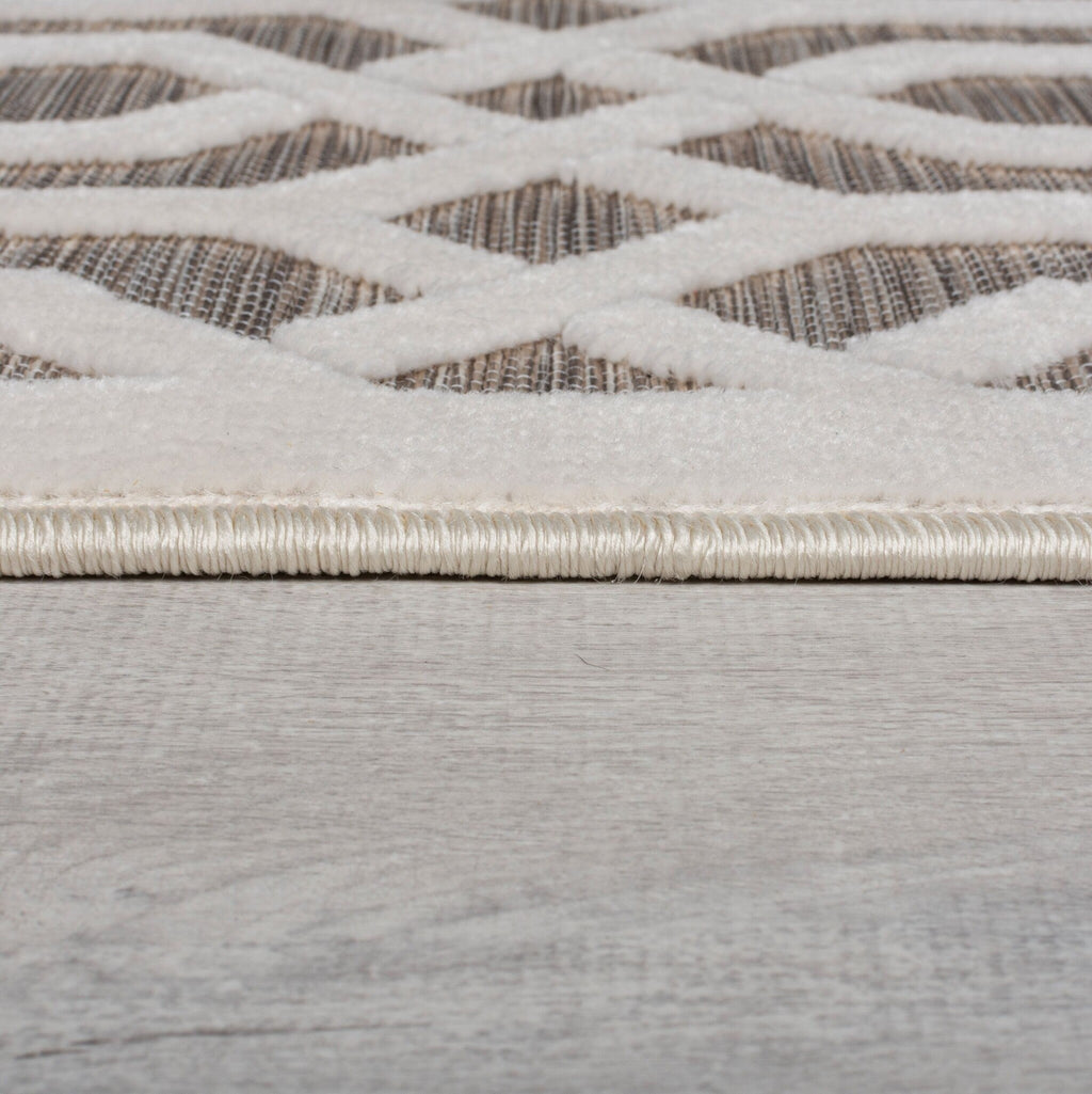 Balcony Rug - Piatto Mataro Cream/White