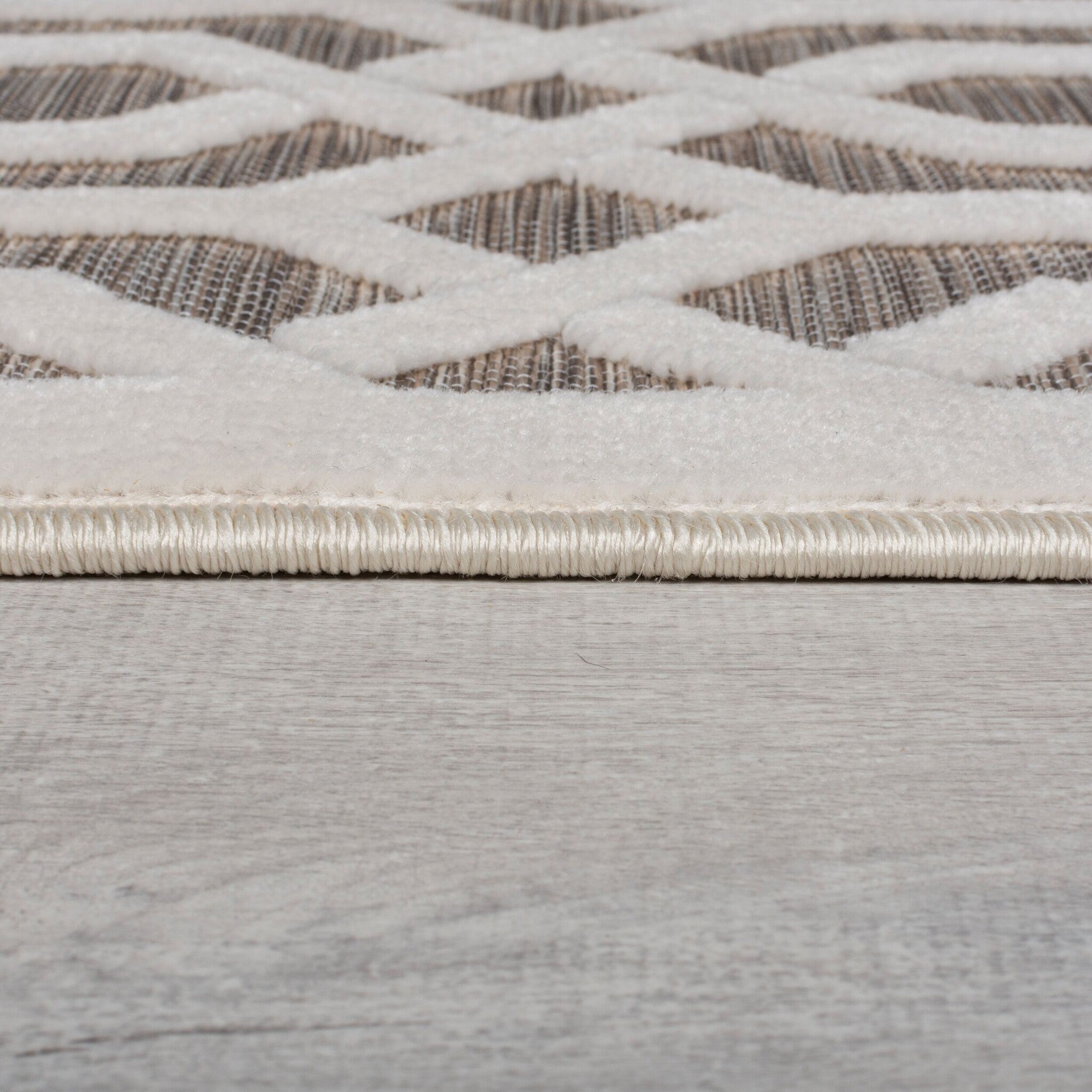 Balcony Rug - Piatto Mataro Cream/White