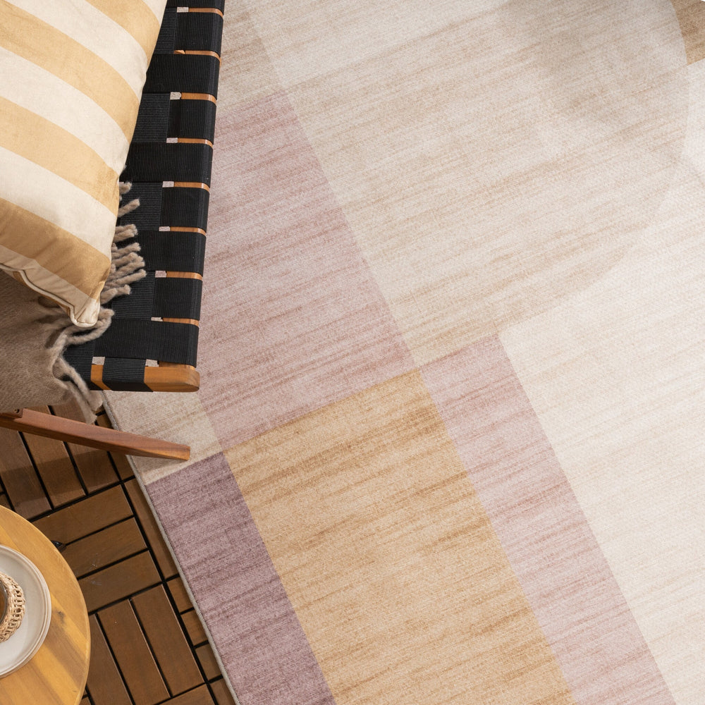 Abstract Outdoor Rug - Groovy Shapes Pastel