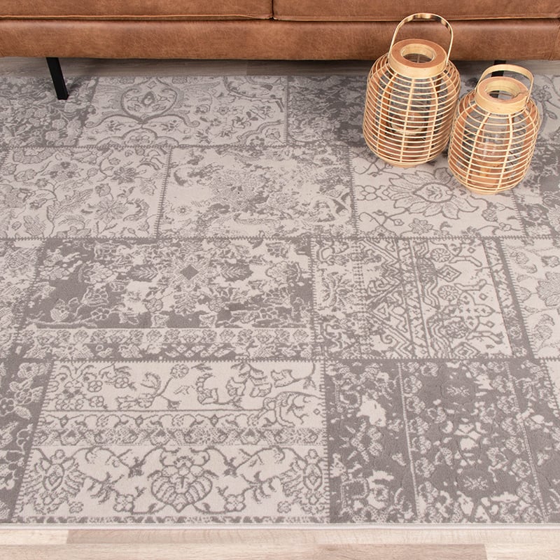 Patchwork Rug - Miracle Grey/Brown
