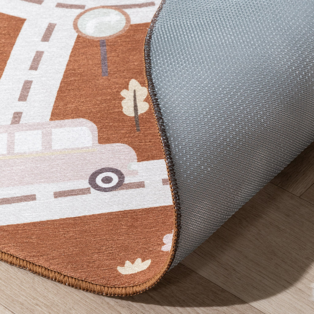 Round Play Rug Car - Rocky Ride Terra