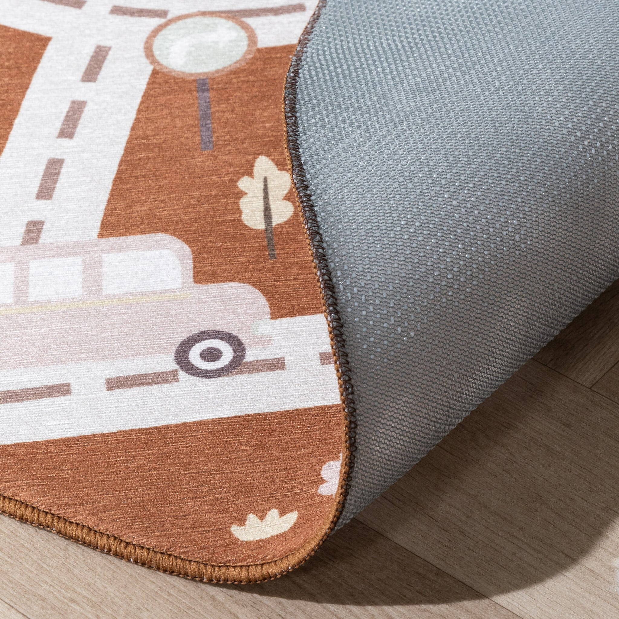 Round Play Rug Car - Rocky Ride Terra