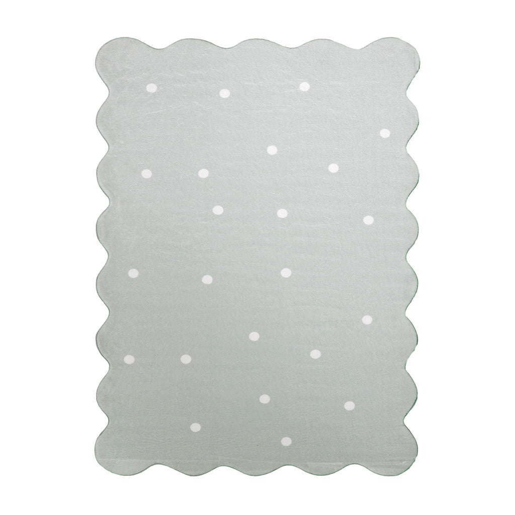 Kids Room Rug - Cloudy Dots Mint