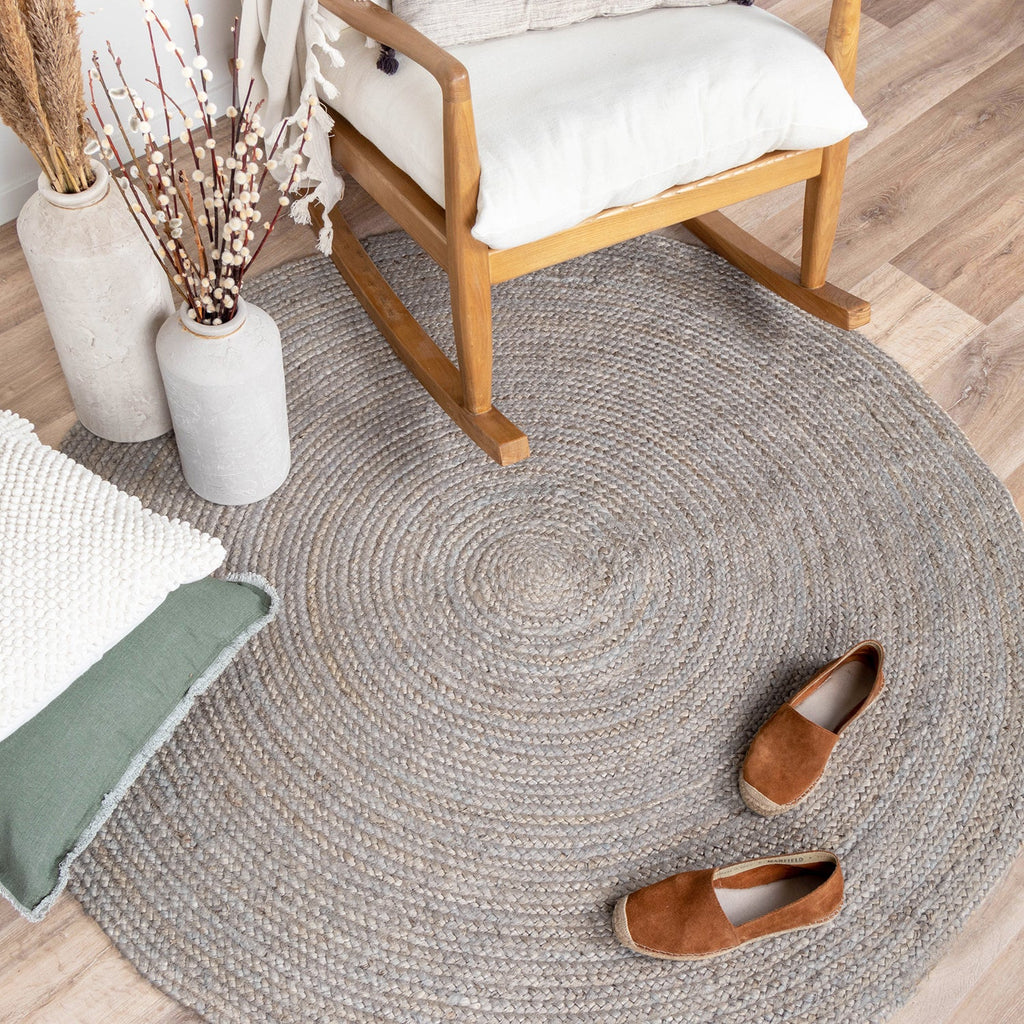 Jute Rug - Fair Round Grey