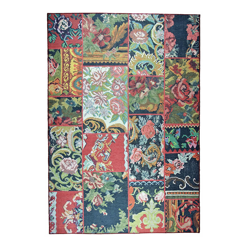Patchwork Floor Rug - Nadine Rose Kilim Multicolor